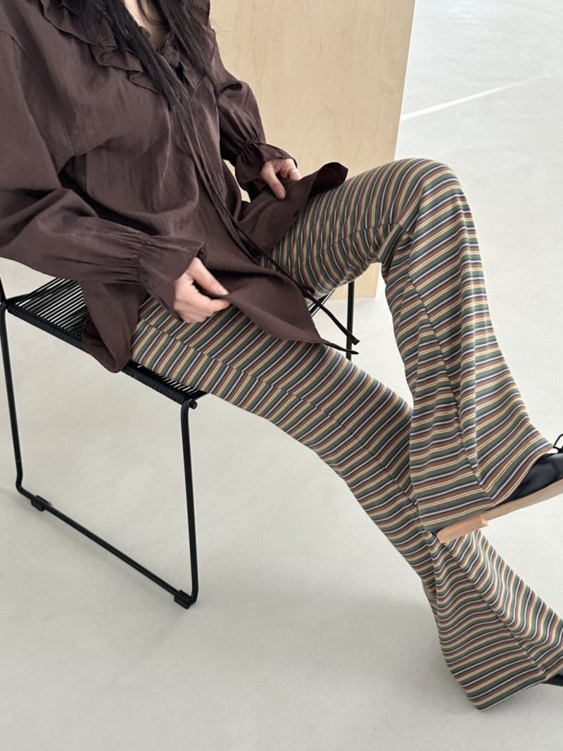 Dress U - Korean Women Fashion - #vintageinspired - Warm Stripe Bootcut Pants - 12