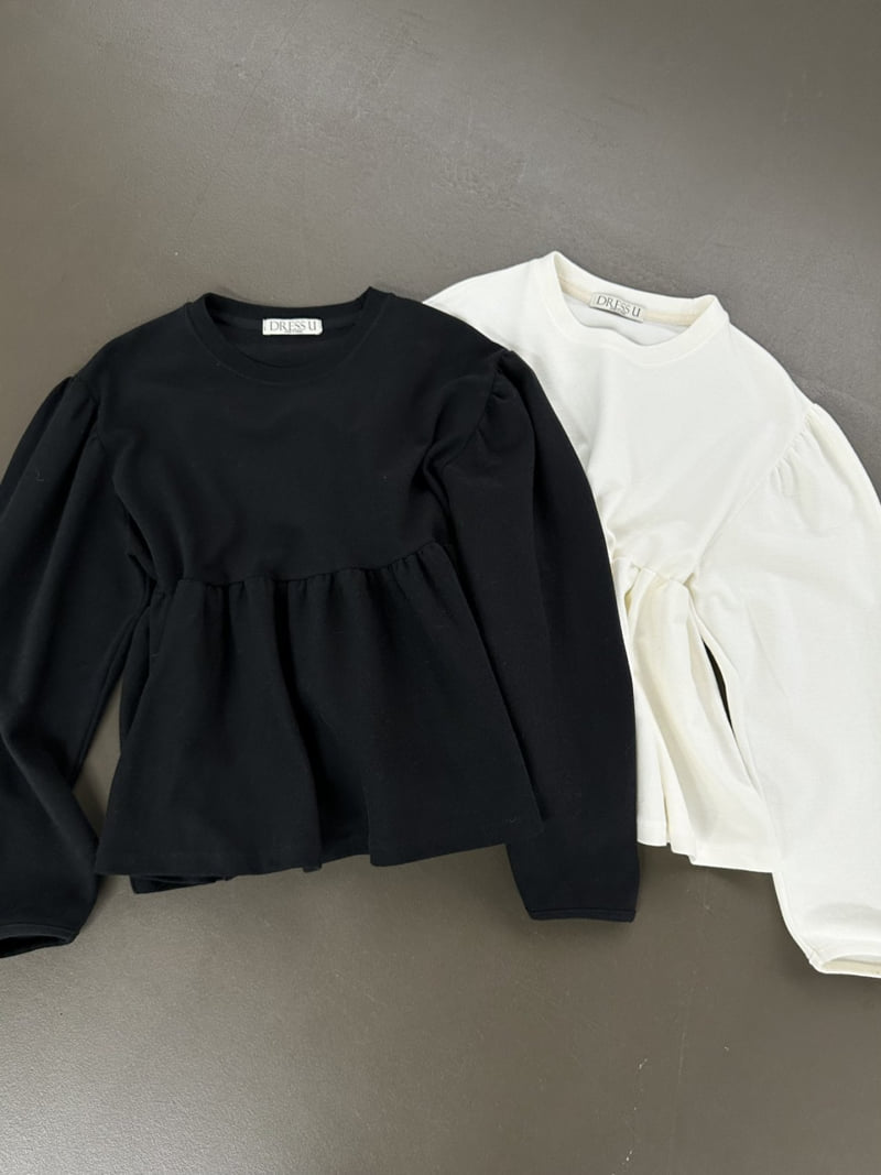 Dress U - Korean Women Fashion - #vintagekidsstyle - Puff Shirring Tee - 7