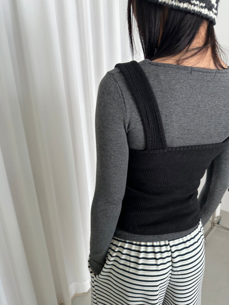 Dress U - Korean Women Fashion - #womensfashion - Firm Ribbed Top - 11