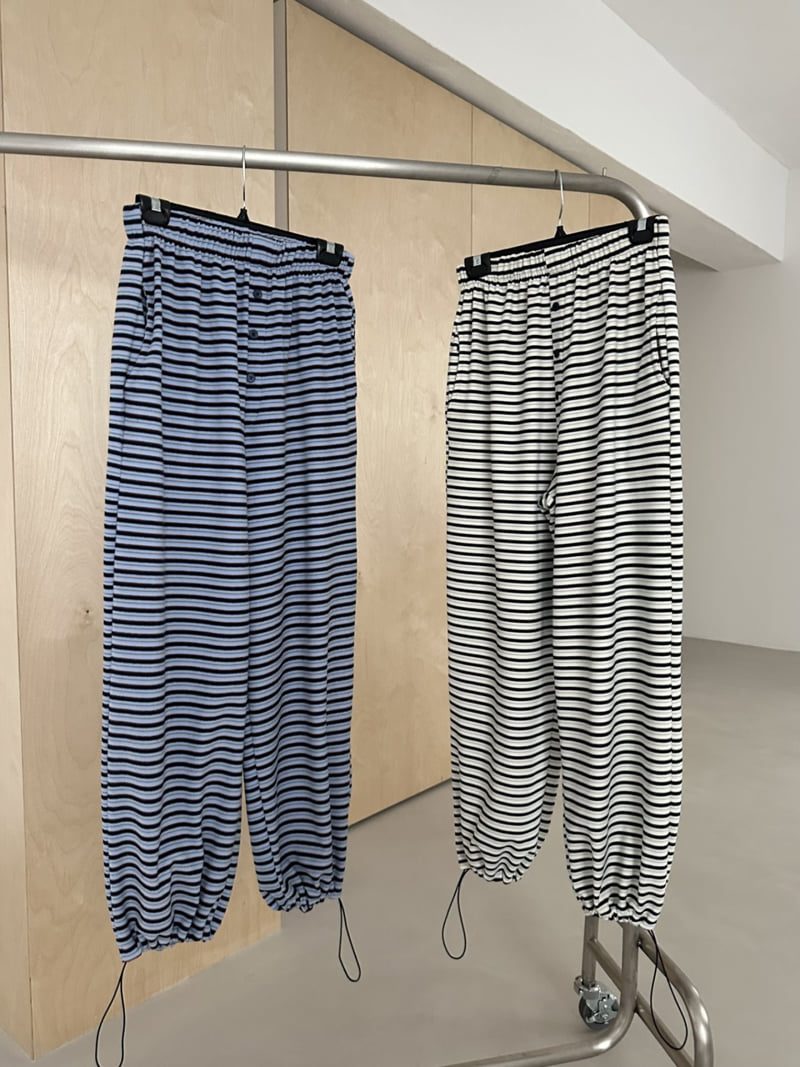 Dress U - Korean Women Fashion - #womensfashion - Striped Fleece Jogger Pants - 10