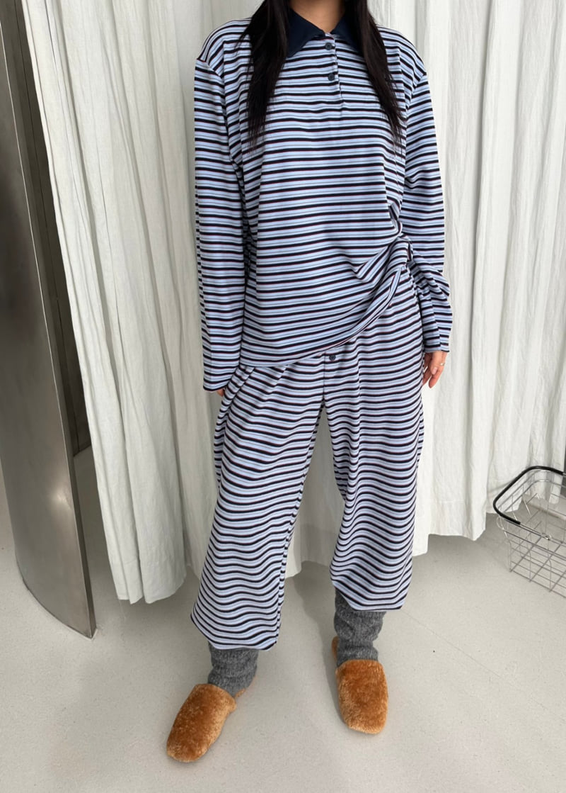 Dress U - Korean Women Fashion - #womensfashion - Striped Fleece Jogger Pants - 6