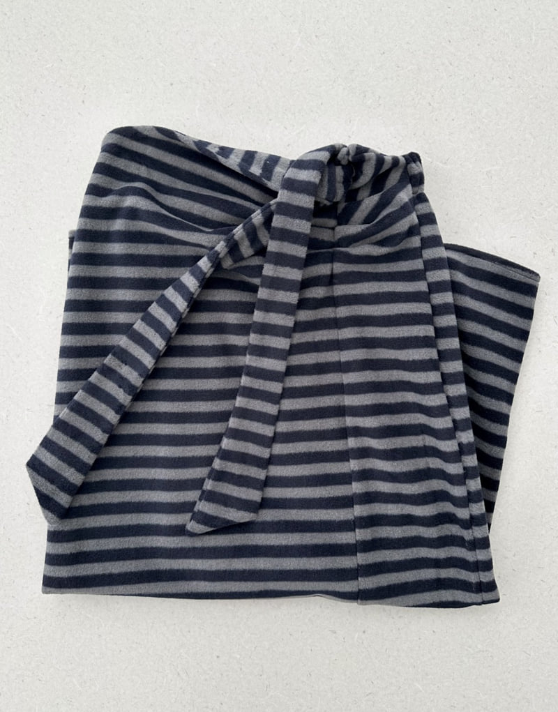Dress U - Korean Women Fashion - #womensfashion - Striped Fleece Skirt - 5