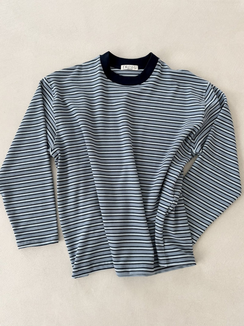Dress U - Korean Women Fashion - #womensfashion - Peach Stripe Tee - 5