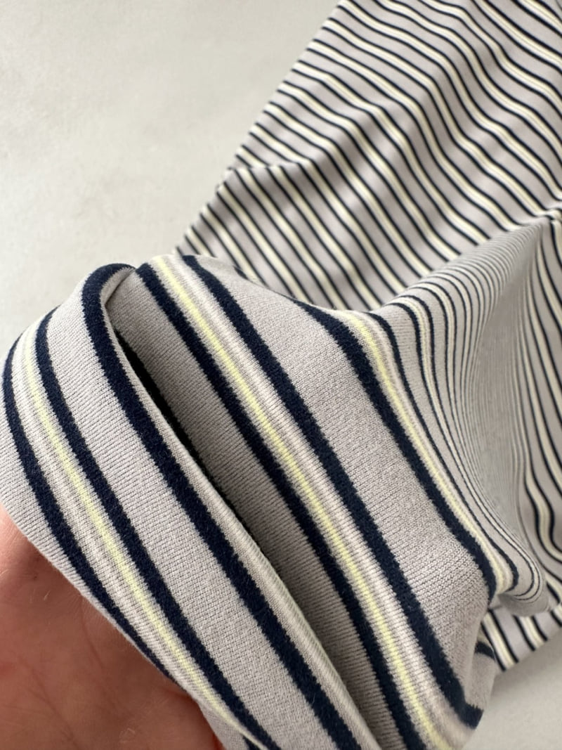 Dress U - Korean Women Fashion - #womensfashion - Peach Stripe Tee - 7
