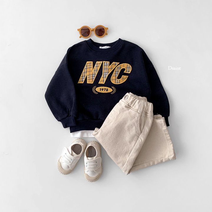 Dsaint - Korean Children Fashion - #Kfashion4kids - NYC Check Fleece Sweatshirt - 10