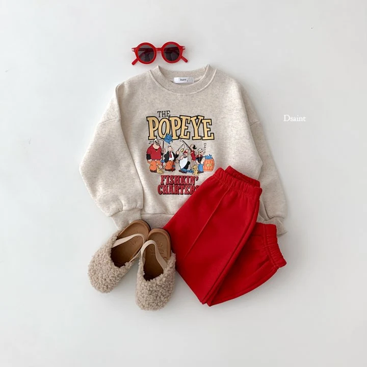 Dsaint - Korean Children Fashion - #Kfashion4kids - Fishkin Popeye Fleece Sweatshirt - 7