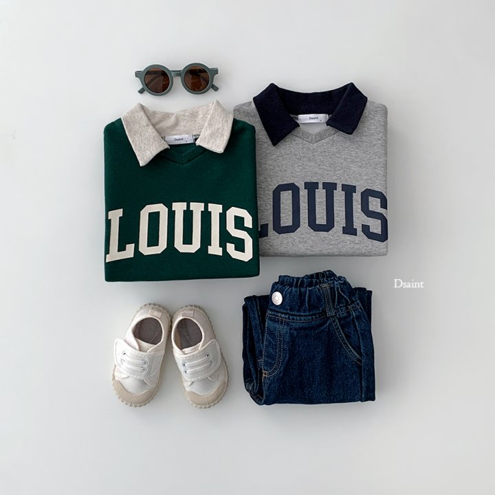 Dsaint - Korean Children Fashion - #Kfashion4kids - Lewis Collar Fleece Sweatshirt - 6