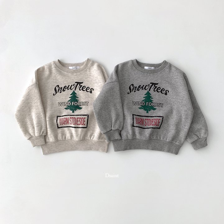 Dsaint - Korean Children Fashion - #Kfashion4kids - Snow Tree Fleece Sweatshirt