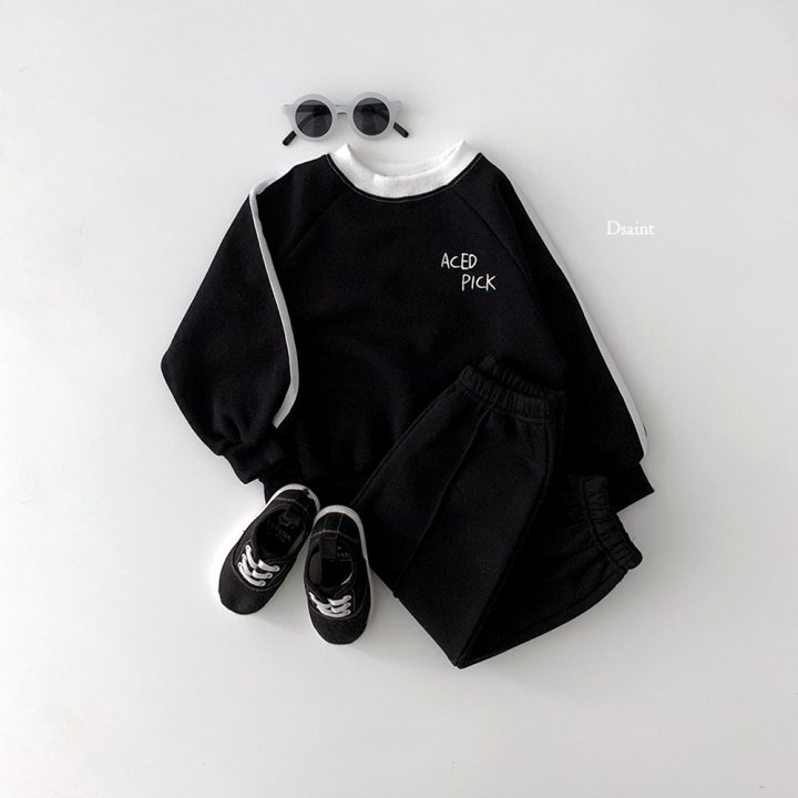 Dsaint - Korean Children Fashion - #Kfashion4kids - A Pick One Line Fleece Sweatshirt - 9