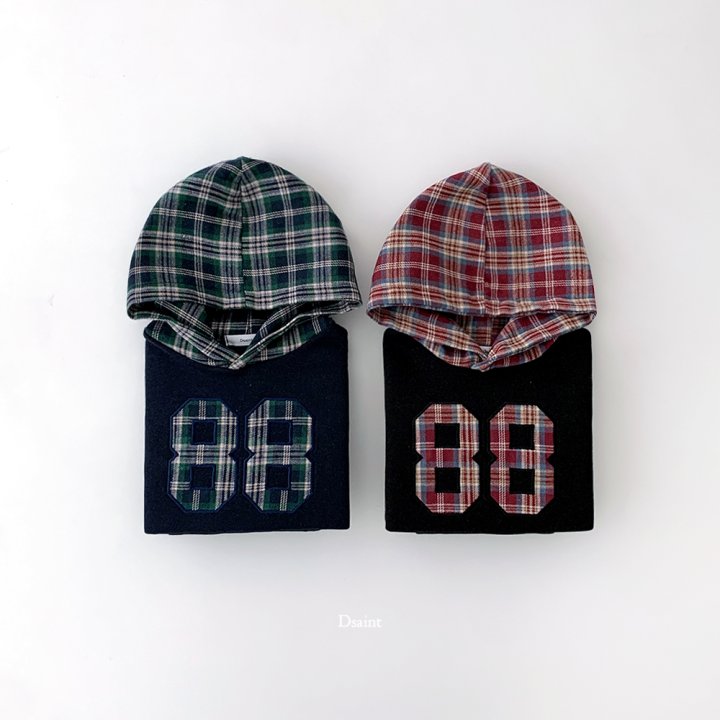 Dsaint - Korean Children Fashion - #Kfashion4kids - 88 Check Hoodie - 3