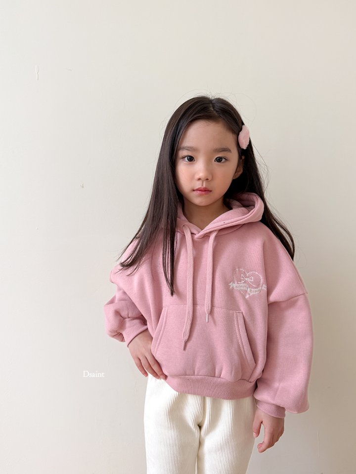 Dsaint - Korean Children Fashion - #Kfashion4kids - Heart Middle Ribbon Hoodie - 10
