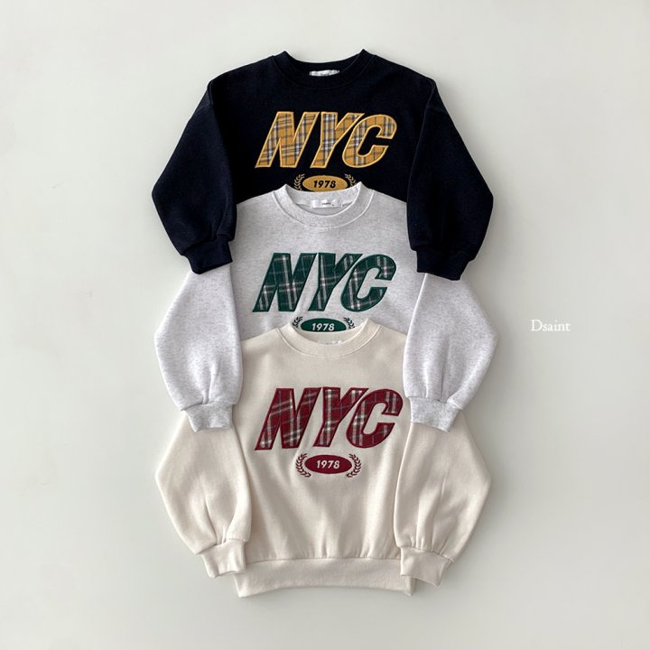 Dsaint - Korean Children Fashion - #childofig - NYC Check Fleece Sweatshirt - 2