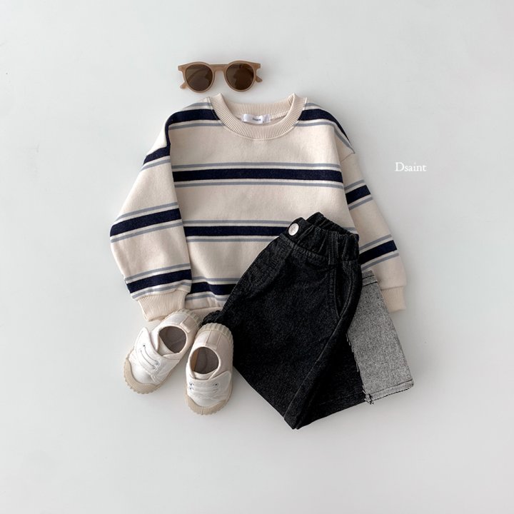 Dsaint - Korean Children Fashion - #childofig - Stripe Double Fleece Sweatshirt - 7