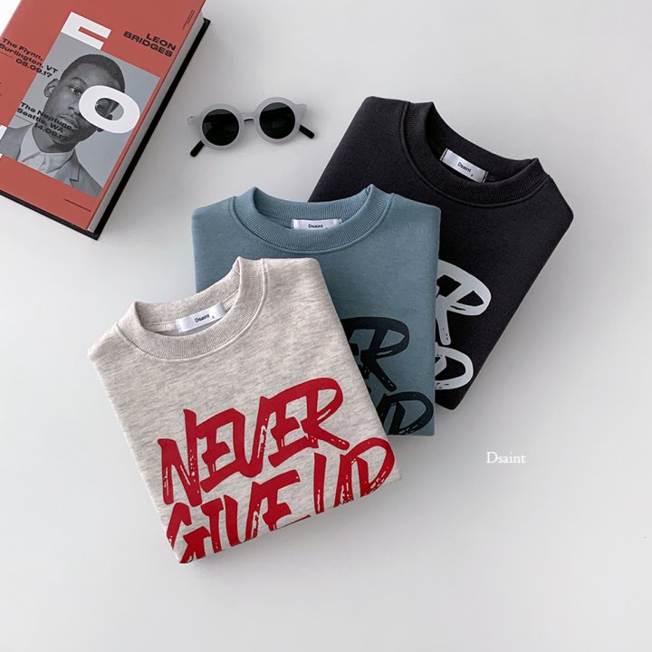 Dsaint - Korean Children Fashion - #childofig - Never Give Up Fleece Sweatshirt - 5