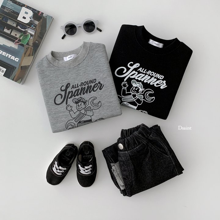 Dsaint - Korean Children Fashion - #childofig - Spanner Fleece Sweatshirt - 5
