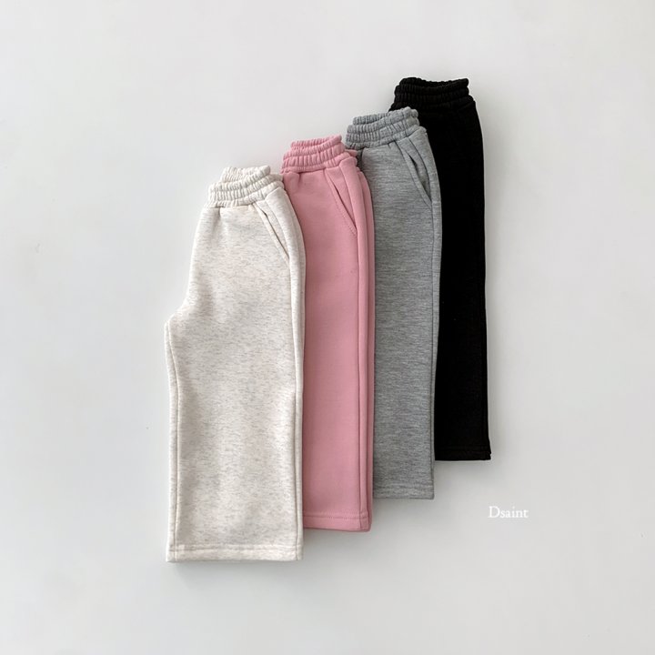 Dsaint - Korean Children Fashion - #childofig - Stylish Banding Fleece Wide Pants - 4