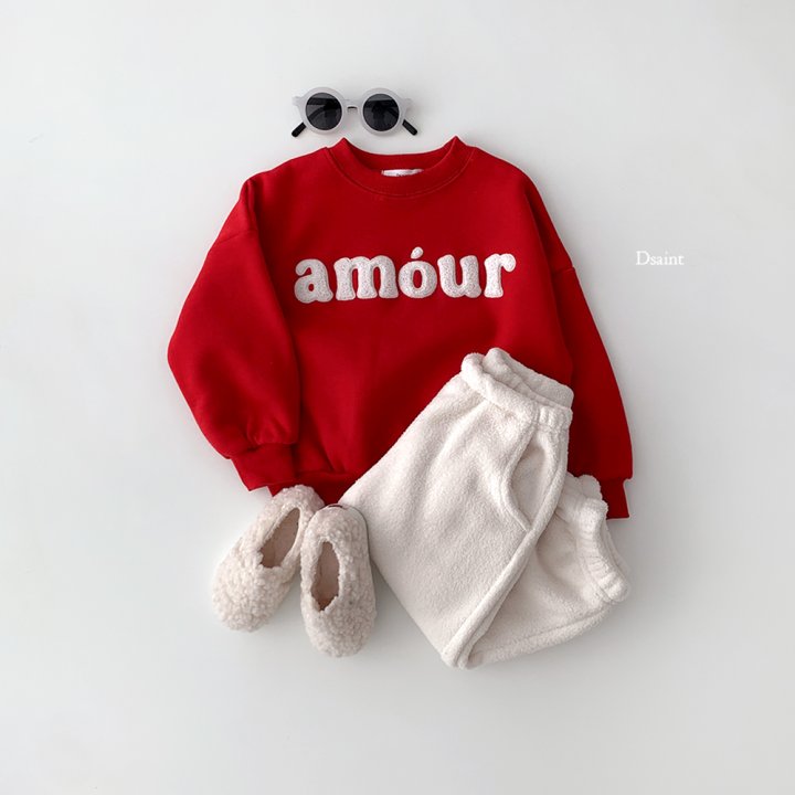 Dsaint - Korean Children Fashion - #childofig - Amour Boucle Fleece Sweatshirt - 7