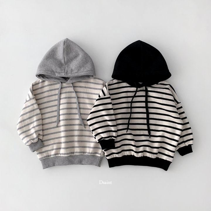 Dsaint - Korean Children Fashion - #childofig - Stripe Fleece Hoodie