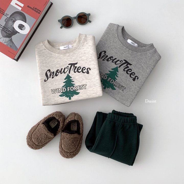 Dsaint - Korean Children Fashion - #childrensboutique - Snow Tree Fleece Sweatshirt - 8