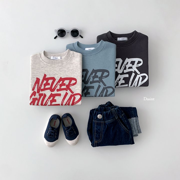 Dsaint - Korean Children Fashion - #childrensboutique - Never Give Up Fleece Sweatshirt - 7