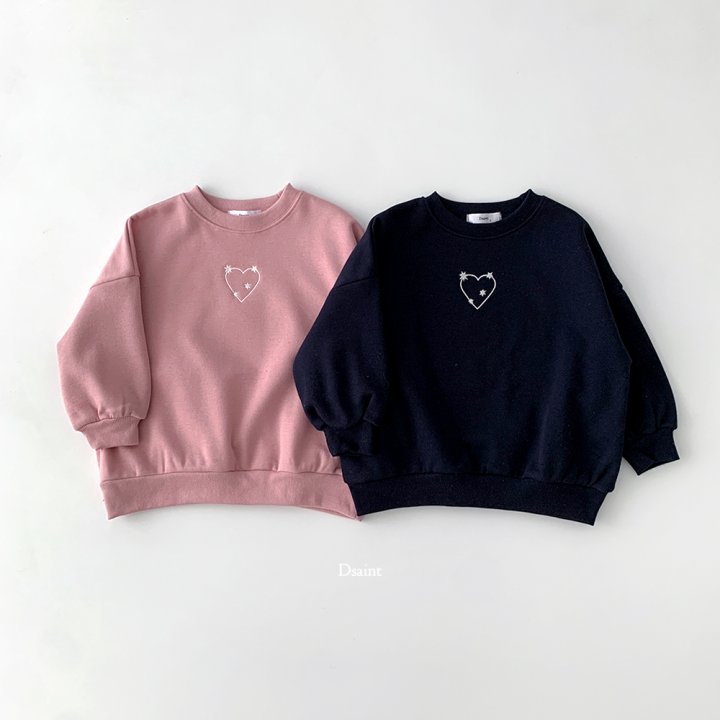 Dsaint - Korean Children Fashion - #childofig - Star Heart Long Sweatshirt - 4