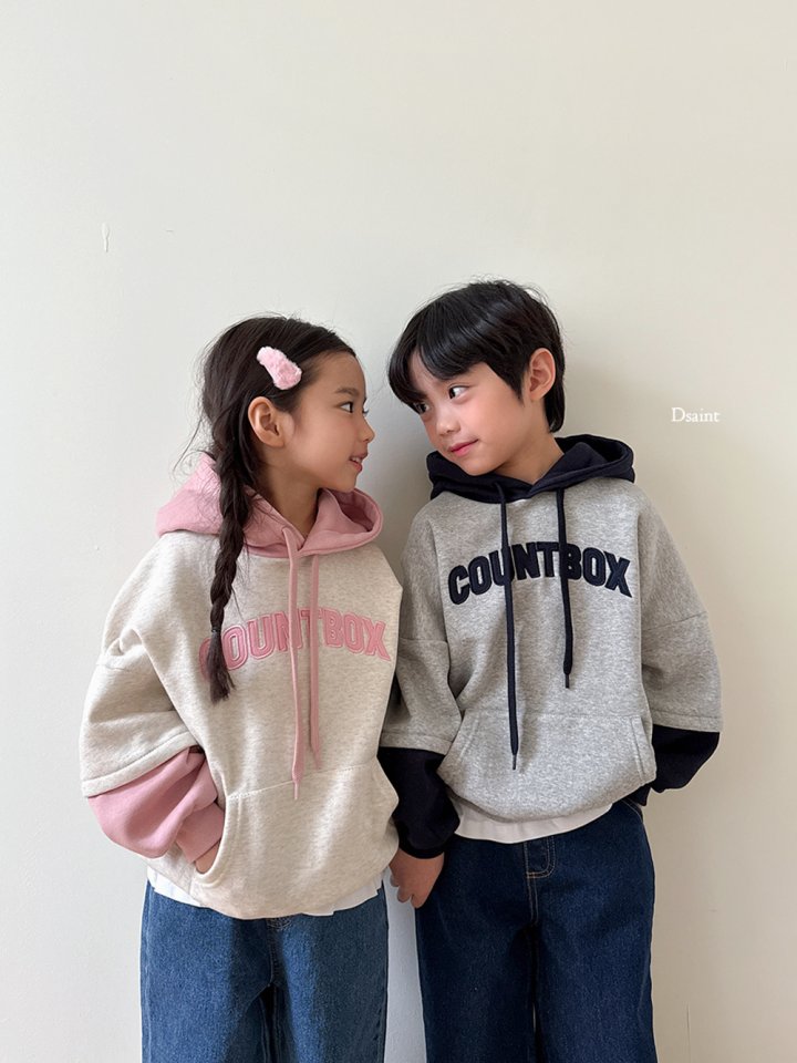 Dsaint - Korean Children Fashion - #childrensboutique - Count Panel Hoodie - 12