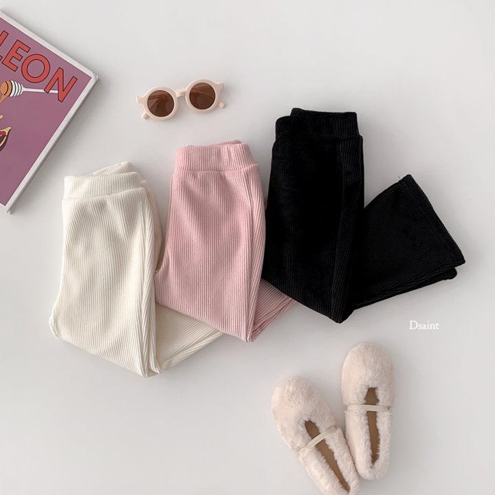 Dsaint - Korean Children Fashion - #childrensboutique - Pretty Ribbed Mink Flare Pants - 7