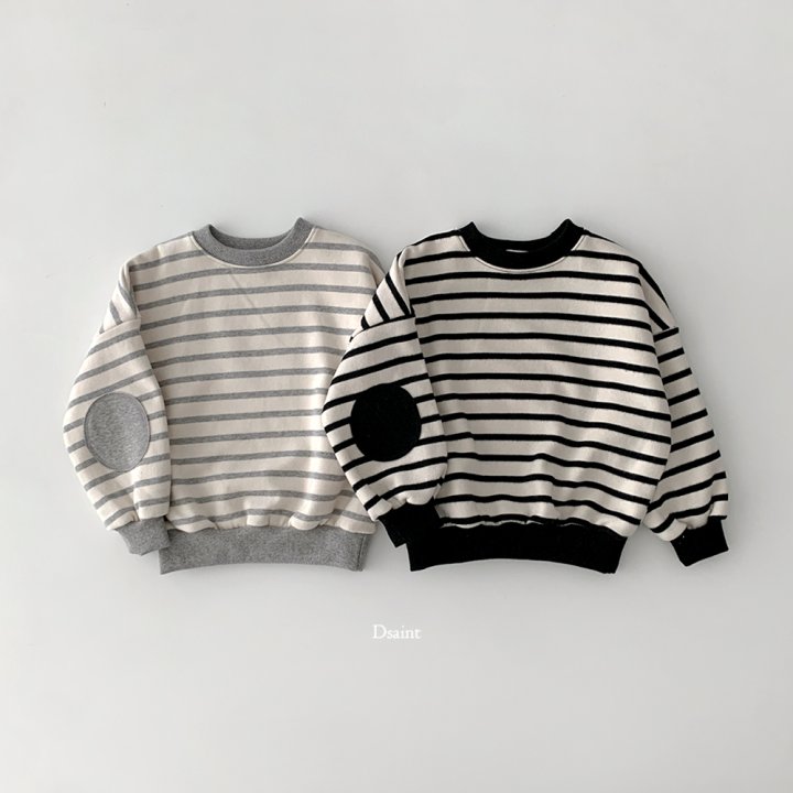 Dsaint - Korean Children Fashion - #childrensboutique - Stripe Fleece Sweatshirt