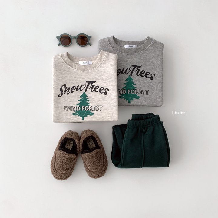 Dsaint - Korean Children Fashion - #designkidswear - Snow Tree Fleece Sweatshirt - 9