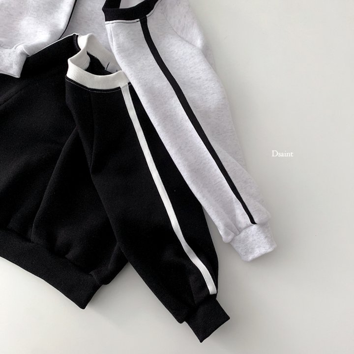 Dsaint - Korean Children Fashion - #designkidswear - A Pick One Line Fleece Sweatshirt - 3