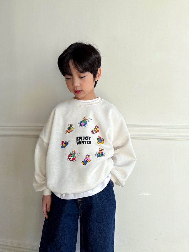 Dsaint - Korean Children Fashion - #designkidswear - Enjoy Winter Fleece Sweatshirt - 7