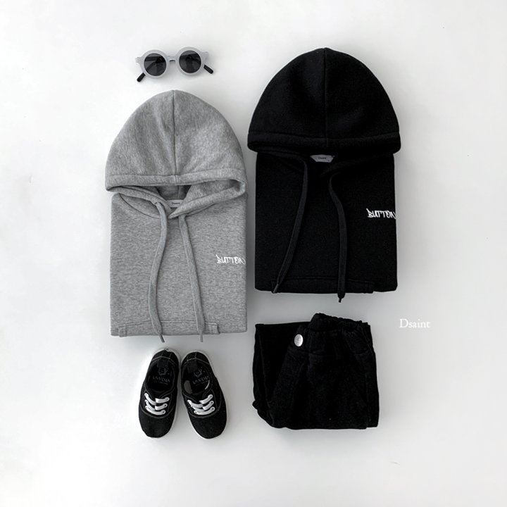 Dsaint - Korean Children Fashion - #designkidswear - Button Logo Fleece Hoodie - 5