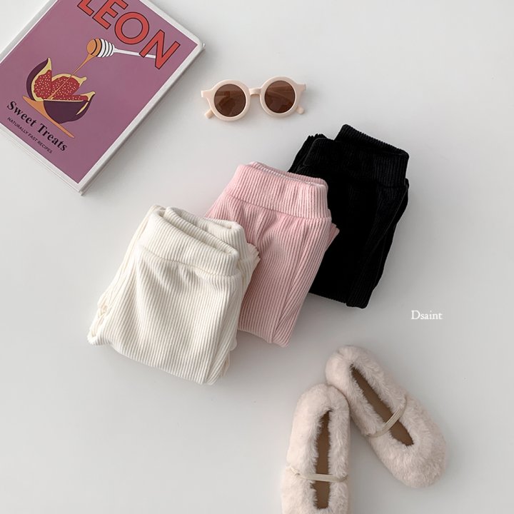 Dsaint - Korean Children Fashion - #designkidswear - Pretty Ribbed Mink Flare Pants - 8