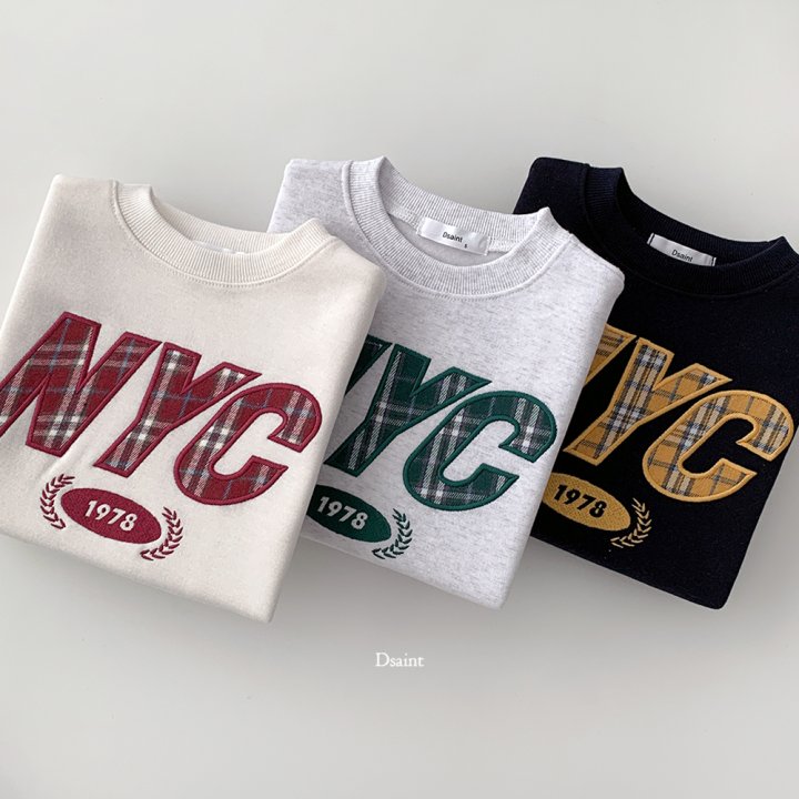 Dsaint - Korean Children Fashion - #discoveringself - NYC Check Fleece Sweatshirt - 5