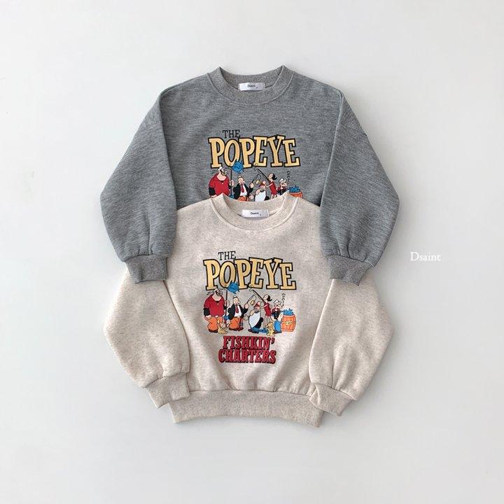 Dsaint - Korean Children Fashion - #discoveringself - Fishkin Popeye Fleece Sweatshirt - 2
