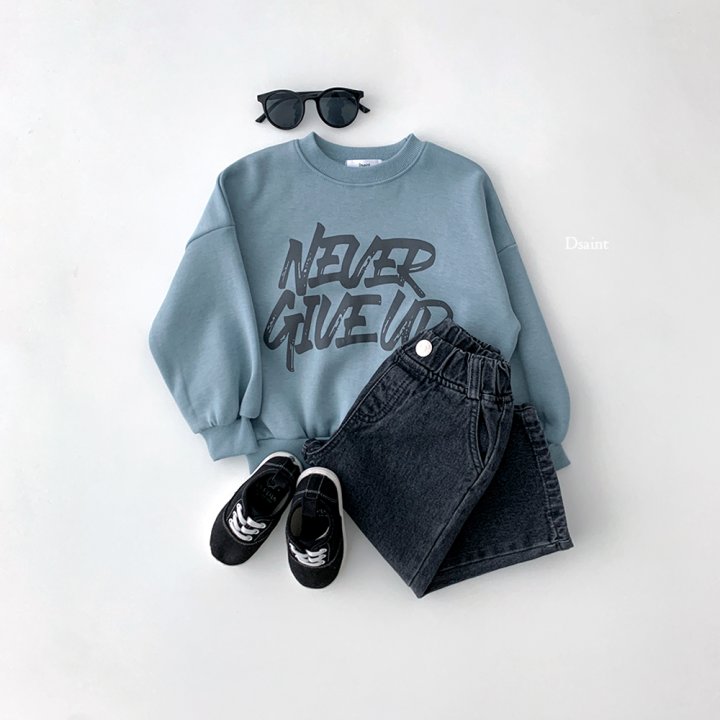 Dsaint - Korean Children Fashion - #discoveringself - Never Give Up Fleece Sweatshirt - 9