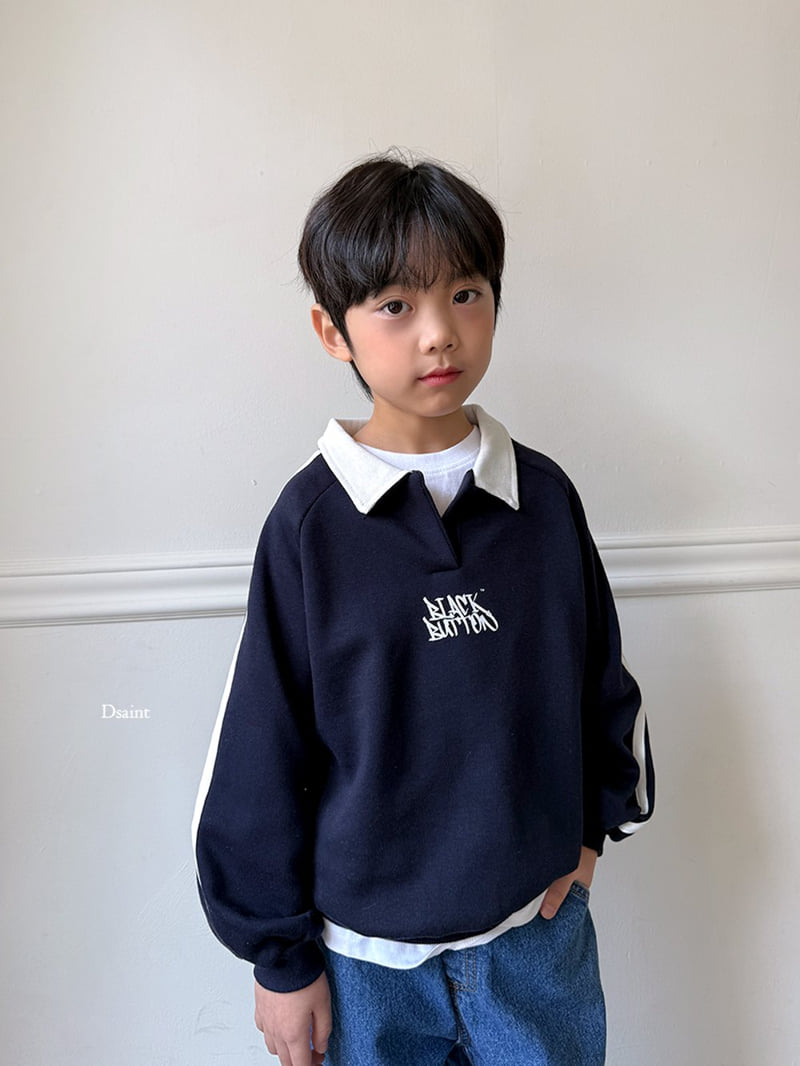 Dsaint - Korean Children Fashion - #discoveringself - Double Line Collar Black Button Fleece Sweatshirt - 12