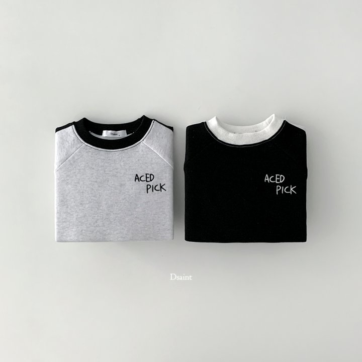 Dsaint - Korean Children Fashion - #designkidswear - A Pick One Line Fleece Sweatshirt - 4