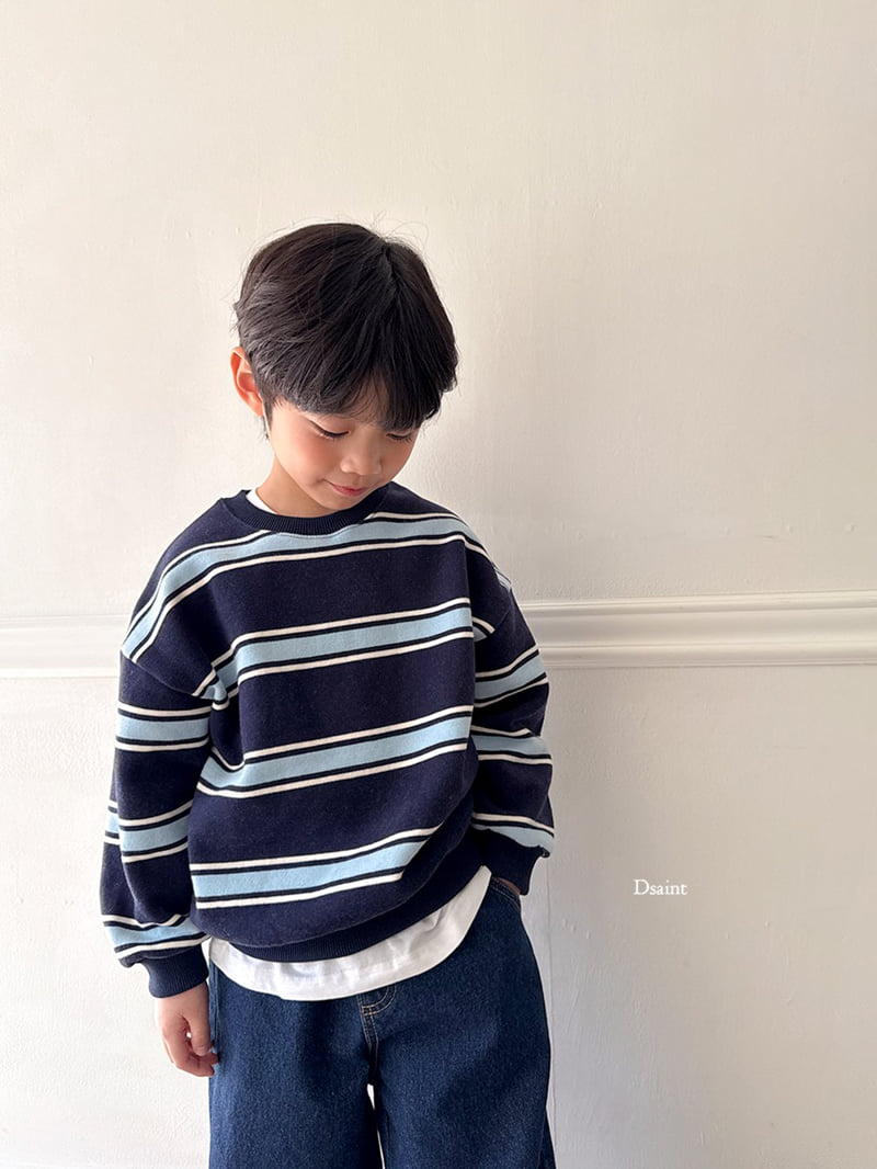 Dsaint - Korean Children Fashion - #fashionkids - Stripe Double Fleece Sweatshirt - 12