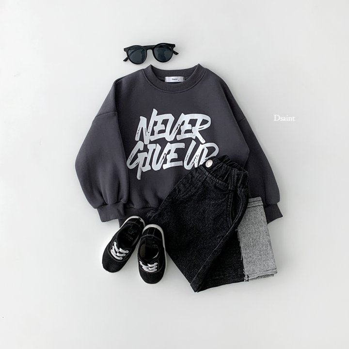 Dsaint - Korean Children Fashion - #fashionkids - Never Give Up Fleece Sweatshirt - 10