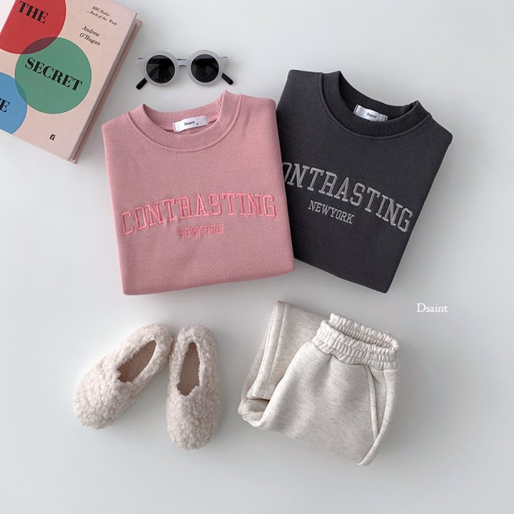 Dsaint - Korean Children Fashion - #fashionkids - Contrasting Fleece Sweatshirt - 5