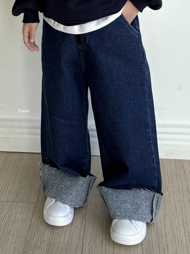 Dsaint - Korean Children Fashion - #fashionkids - Lavi Roll-Up Fleece Wide Pants - 10