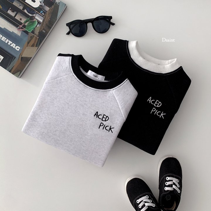 Dsaint - Korean Children Fashion - #fashionkids - A Pick One Line Fleece Sweatshirt - 5
