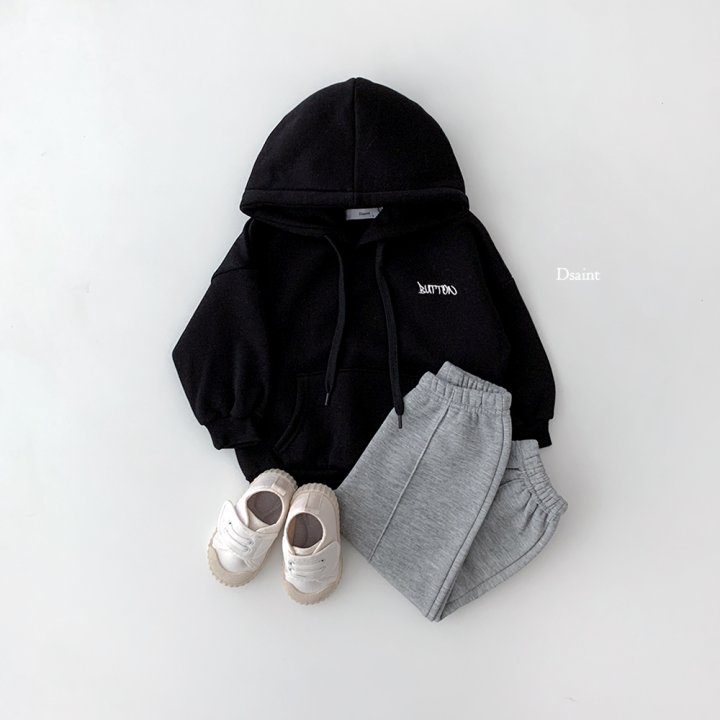 Dsaint - Korean Children Fashion - #fashionkids - Button Logo Fleece Hoodie - 7