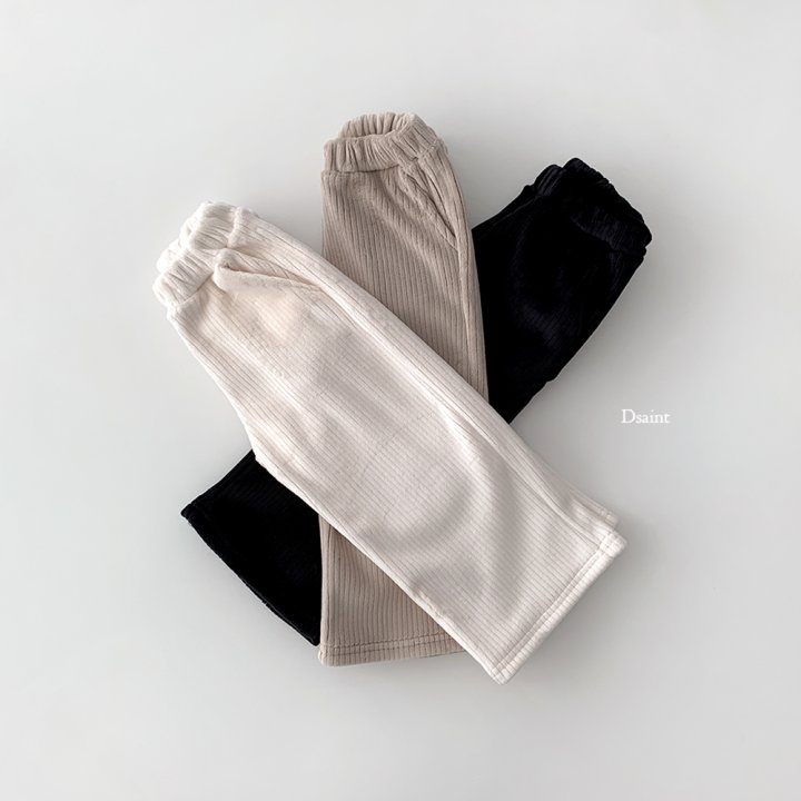 Dsaint - Korean Children Fashion - #fashionkids - Wide Ribbed Mink Pants - 5