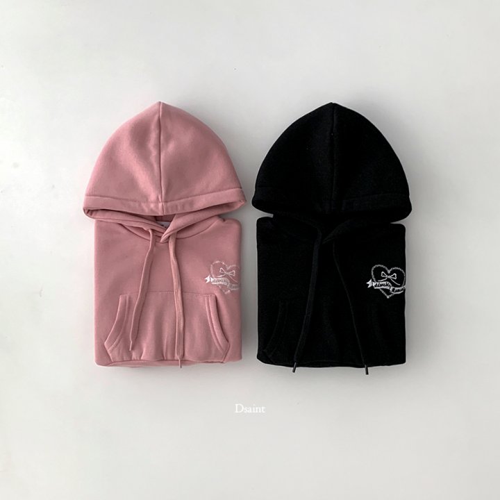 Dsaint - Korean Children Fashion - #fashionkids - Heart Middle Ribbon Hoodie - 6