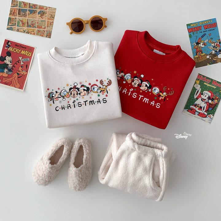 Dsaint - Korean Children Fashion - #kidsshorts - Christmas Friends Fleece Sweatshirt - 5