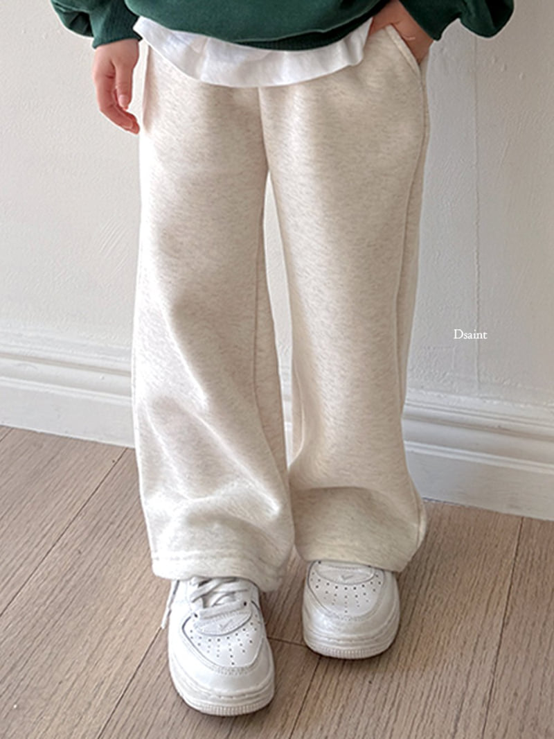 Dsaint - Korean Children Fashion - #kidsshorts - Stylish Banding Fleece Wide Pants - 9