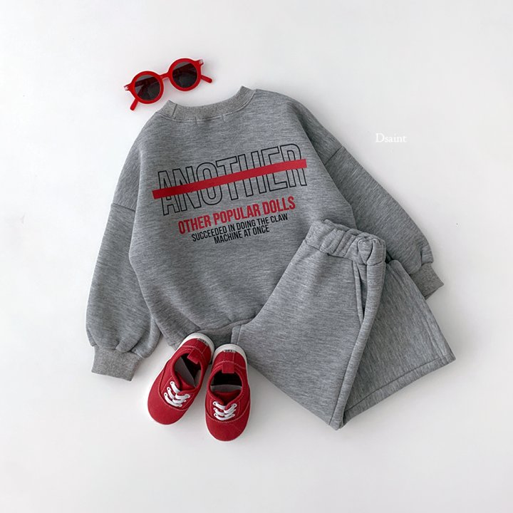 Dsaint - Korean Children Fashion - #kidsshorts - Another Fleece Top Bottom Set - 8