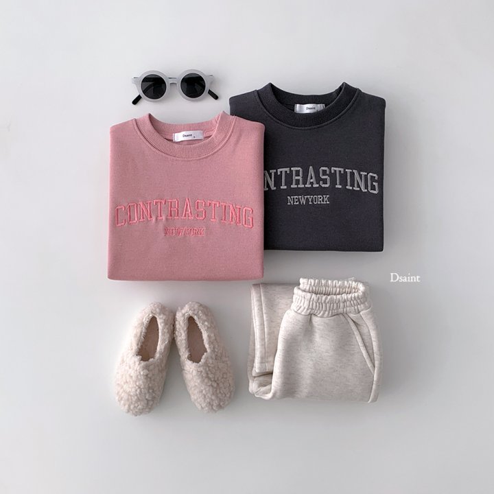 Dsaint - Korean Children Fashion - #kidsshorts - Contrasting Fleece Sweatshirt - 6